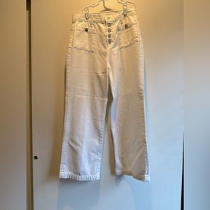 Women’s, J Brand, NET, 26, white jeans, “Joan” super high-rise, wide straight